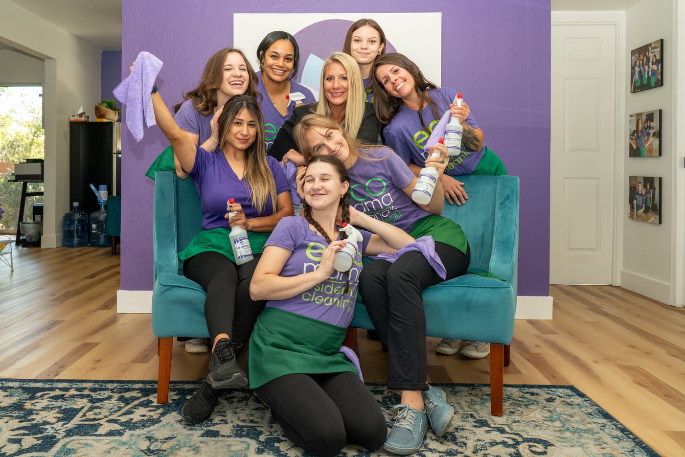 The Eco Mama Green Clean team together, people who care about your home