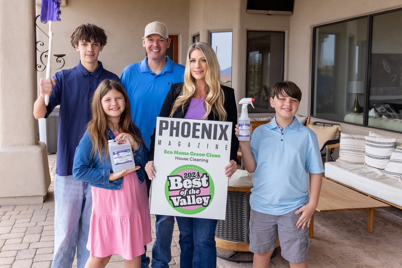 The family behind Eco Mama Green Clean, a local Phoenix family cleaning business